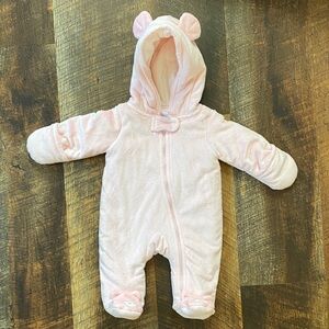 Carters Snow Jacket Cozy Pink Baby Bear Onesie